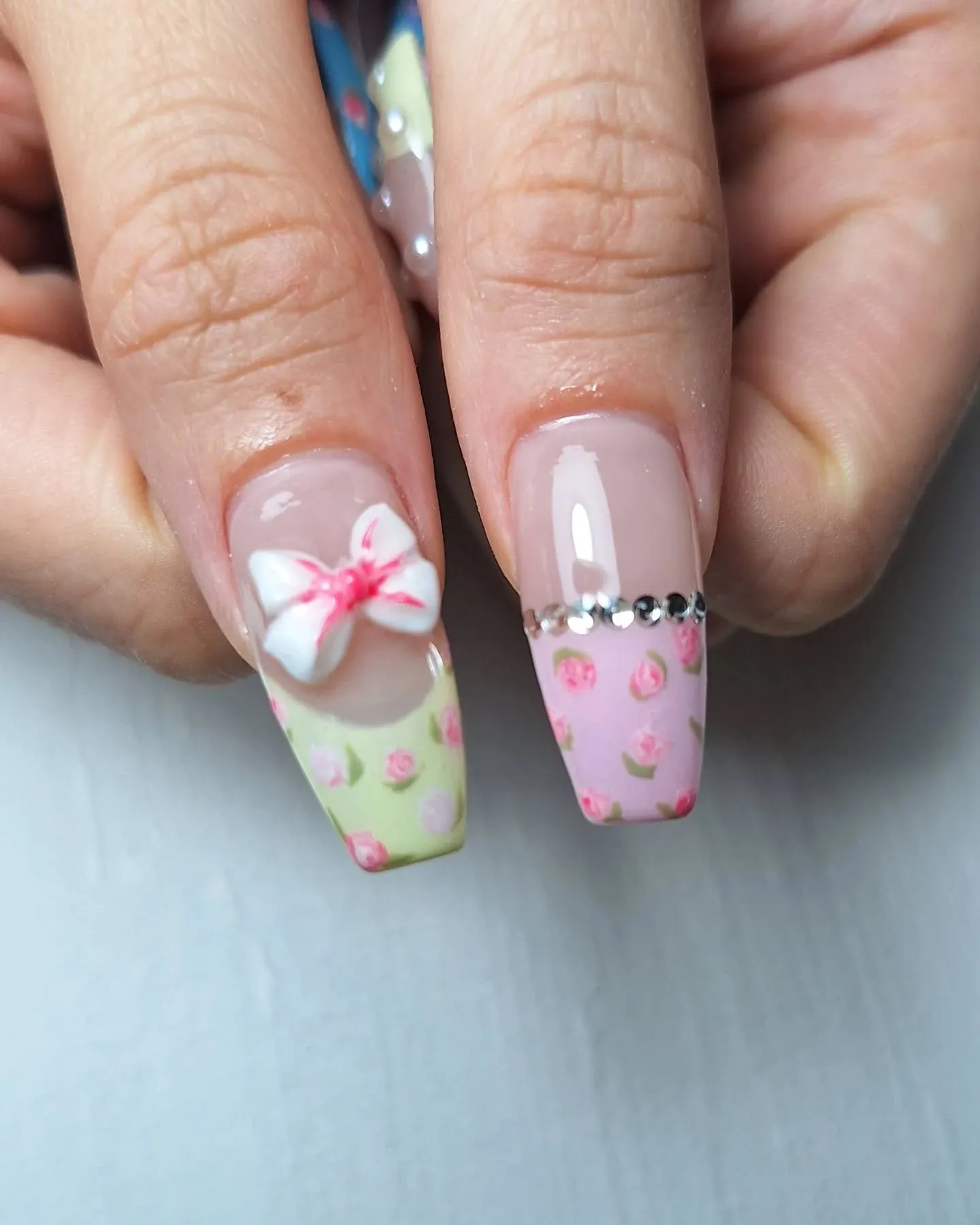パステル春ネイル🍋🎀🌻🌿